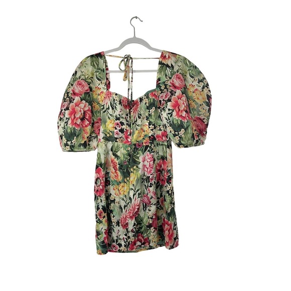 LPA Eden Floral Bustier Mini Dress Size Small - Picture 6 of 8